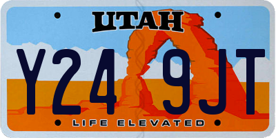 UT license plate Y249JT