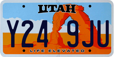 UT license plate Y249JU