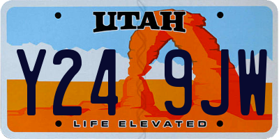 UT license plate Y249JW