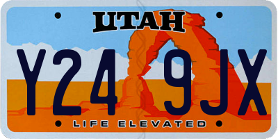 UT license plate Y249JX