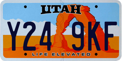 UT license plate Y249KF