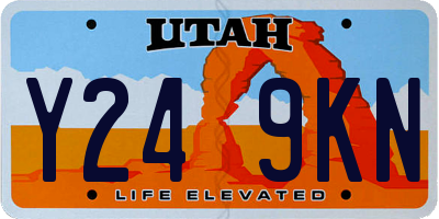 UT license plate Y249KN