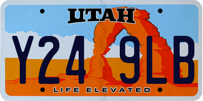 UT license plate Y249LB