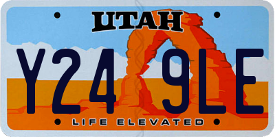 UT license plate Y249LE