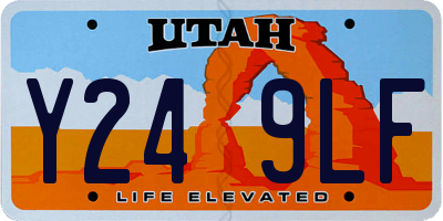 UT license plate Y249LF