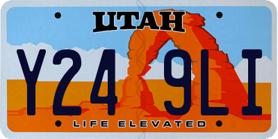 UT license plate Y249LI