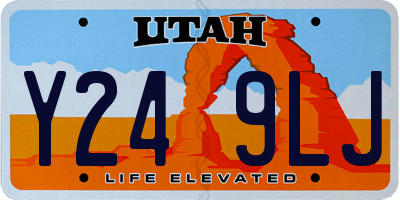 UT license plate Y249LJ