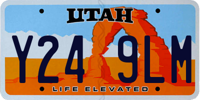 UT license plate Y249LM