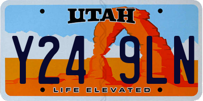 UT license plate Y249LN