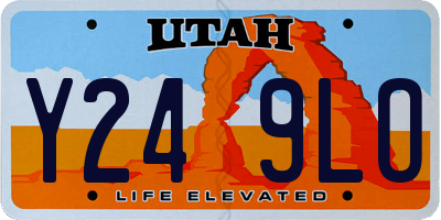 UT license plate Y249LO