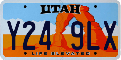 UT license plate Y249LX