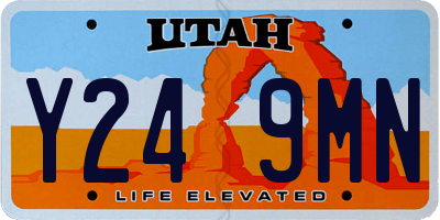 UT license plate Y249MN