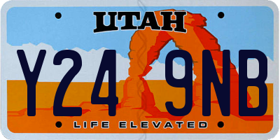 UT license plate Y249NB