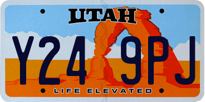 UT license plate Y249PJ