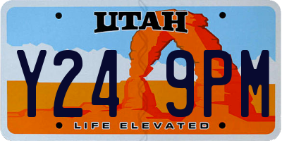 UT license plate Y249PM