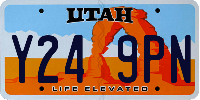 UT license plate Y249PN