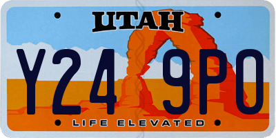 UT license plate Y249PO