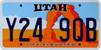 UT license plate Y249QB