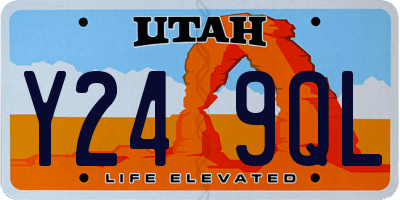 UT license plate Y249QL