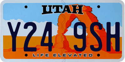 UT license plate Y249SH