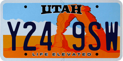 UT license plate Y249SW
