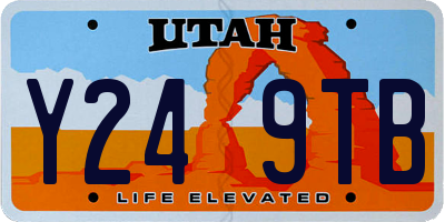 UT license plate Y249TB