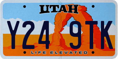 UT license plate Y249TK
