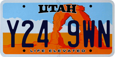 UT license plate Y249WN
