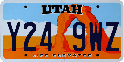 UT license plate Y249WZ