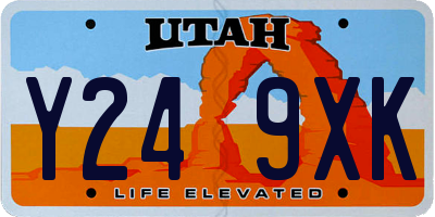 UT license plate Y249XK