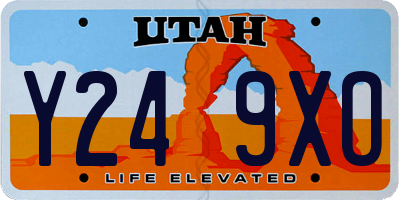 UT license plate Y249XO