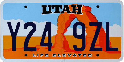 UT license plate Y249ZL