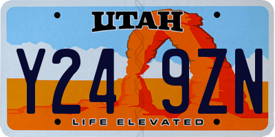 UT license plate Y249ZN