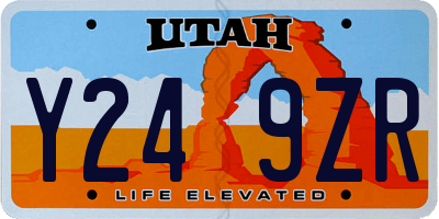 UT license plate Y249ZR