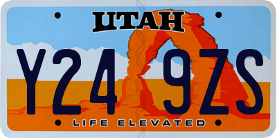 UT license plate Y249ZS