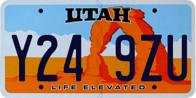 UT license plate Y249ZU