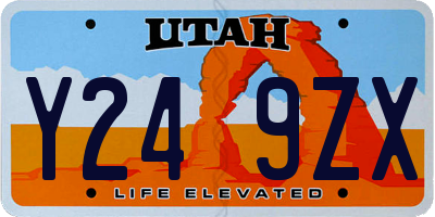 UT license plate Y249ZX