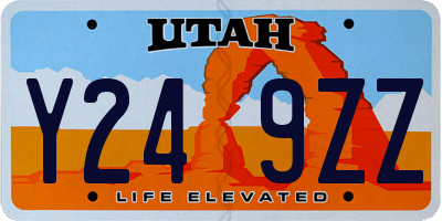 UT license plate Y249ZZ