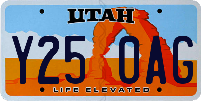 UT license plate Y250AG