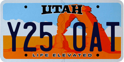 UT license plate Y250AT