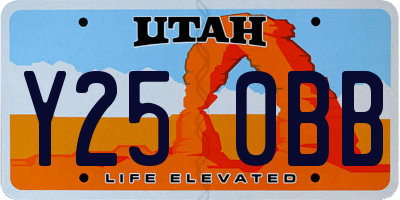 UT license plate Y250BB