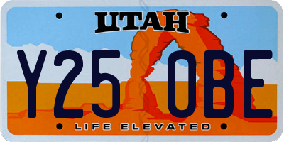 UT license plate Y250BE