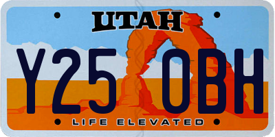 UT license plate Y250BH