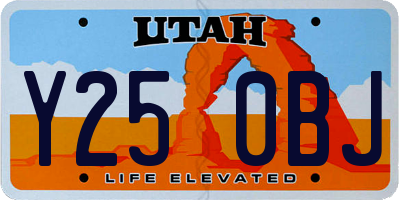 UT license plate Y250BJ