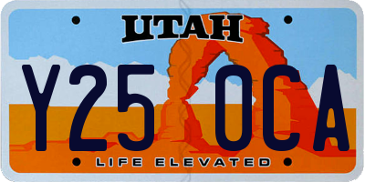 UT license plate Y250CA