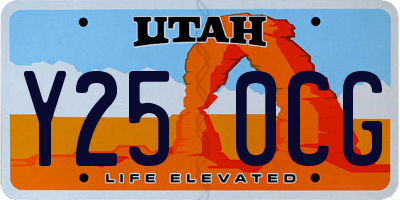 UT license plate Y250CG