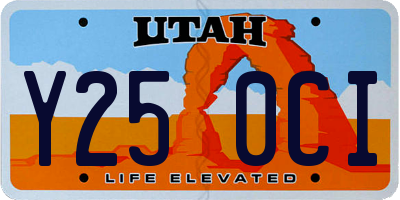 UT license plate Y250CI