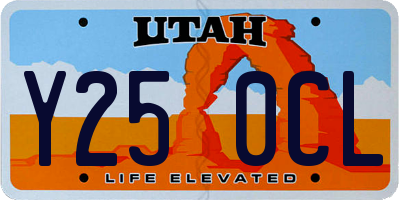 UT license plate Y250CL