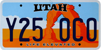 UT license plate Y250CO