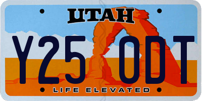 UT license plate Y250DT